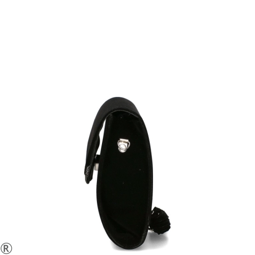 Елегантна велурена чанта в черен цвят- Derina Black 10572