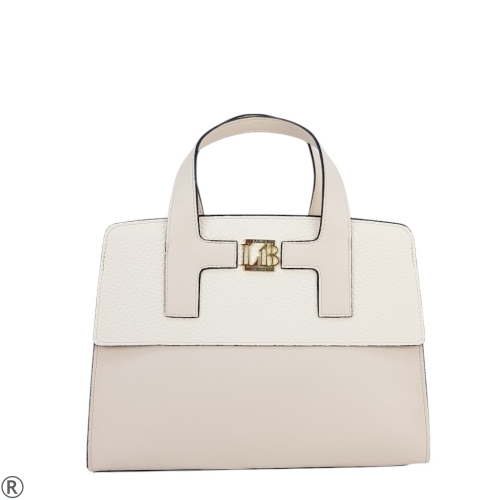 Бежова твърда чанта- Laura Biaggi Beige 10589