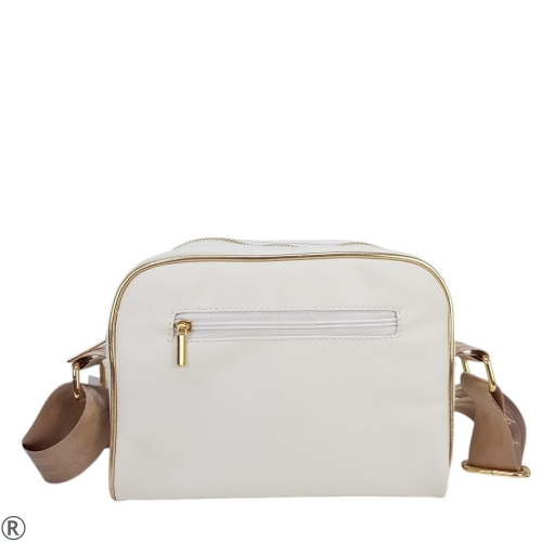 Бяла чанта с дълга дръжка - Laura Biaggi Beige 10595