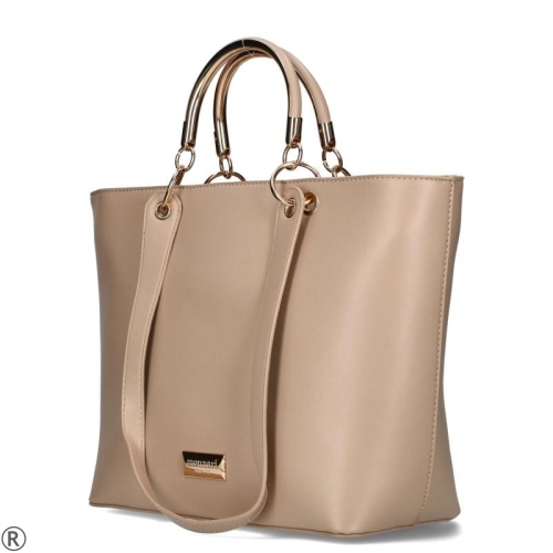 Голяма бежова чанта- Monnari Beige 10600