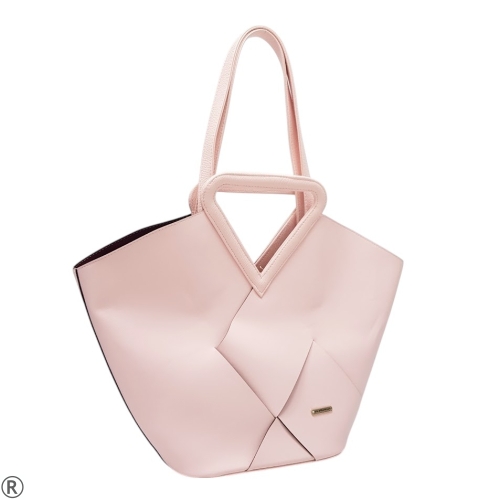 Голяма дамска чанта в розов цвят- Laura Biaggi Pink 10639