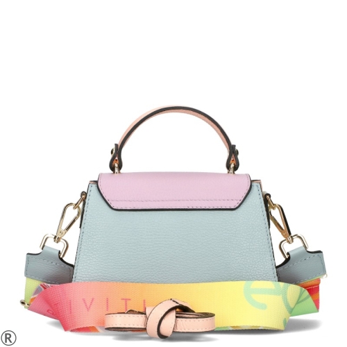 Цветна дамска чанта от естествена кожа- EGO Multicolored 10974