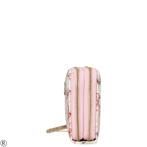 Дамско портмоне с цветя- PETERSON Pink 10999