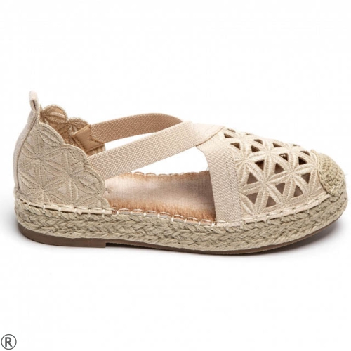 Дамски бежови еспадрили- Harli Beige 11006