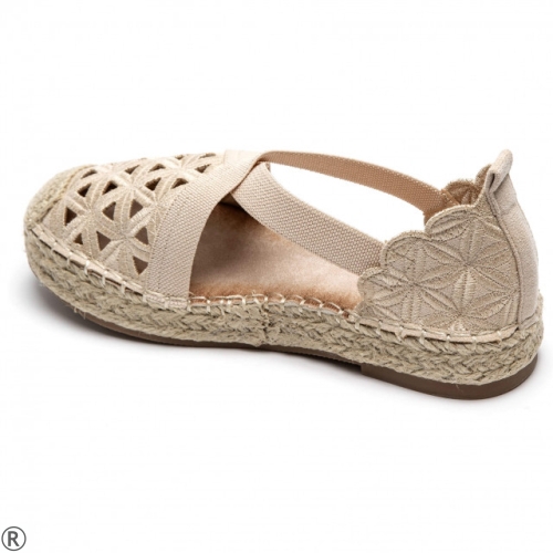 Дамски бежови еспадрили- Harli Beige 11006