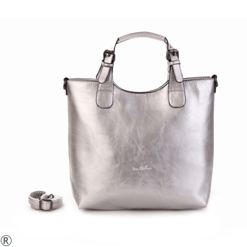 Сребърни обувки от естествена кожа- Nia Silver 10180