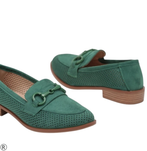 Зелени дамски лоуфъри- Izabel Green 11066