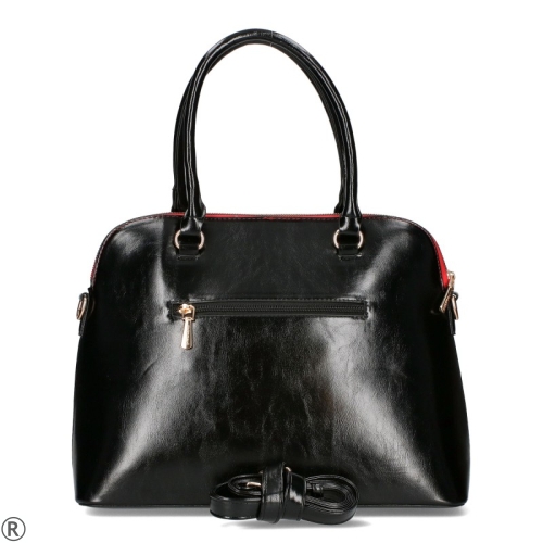 Твърда чанта в черен и червен цвят- Monnari Black/Red 11144