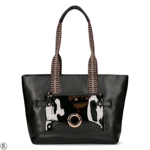 Черни лачени мокасини на равно ходило- Zara Black 11120