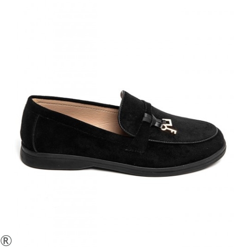 Черни равни лоуфъри- Danaq Black 11209