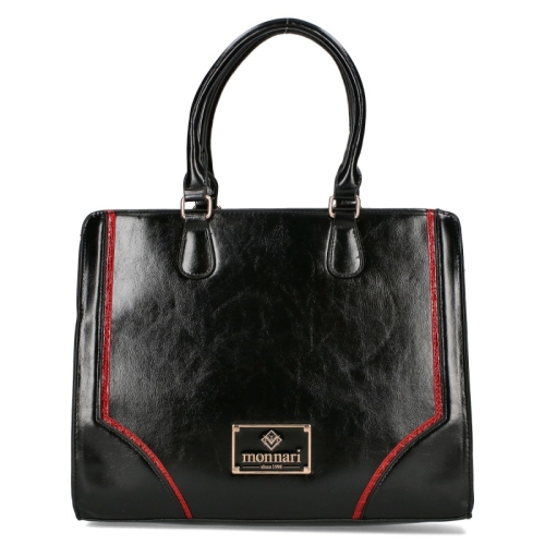 Дамска чанта в черен и червен цвят- Monnari Black/Red 11250