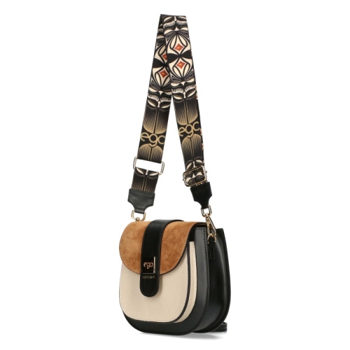Чанта за през рамо в бежов и кафяв цвят- EGO Totemic 11320