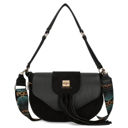 Черни високи кецове на платформа- Stella Black 11230