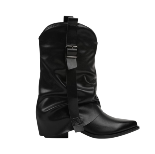 Черни каубойски боти- Ines Black 11306