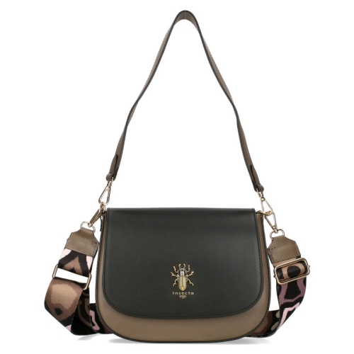 Бежова чанта от естествена кожа с два сменяеми капака- EGO 11344