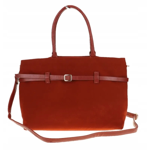 Голяма керемидена чанта от велур- Darena 11456