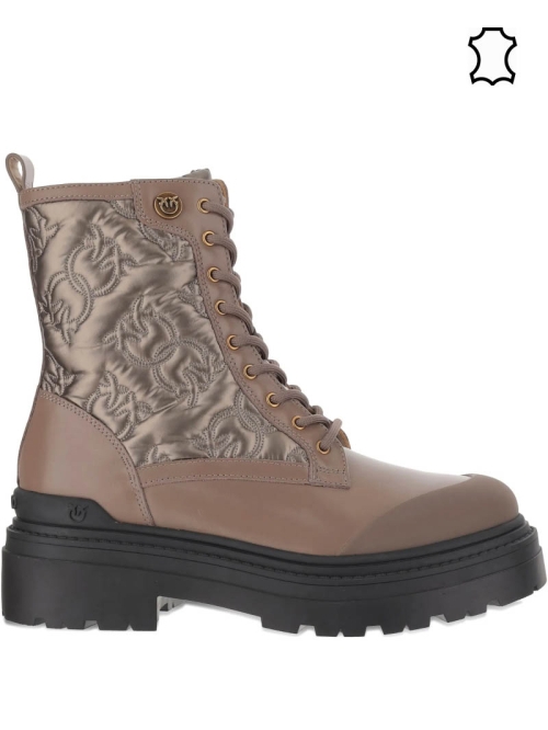 Дамски боти цвят шоколад естествена кожа - PINKO Love Birds 11335