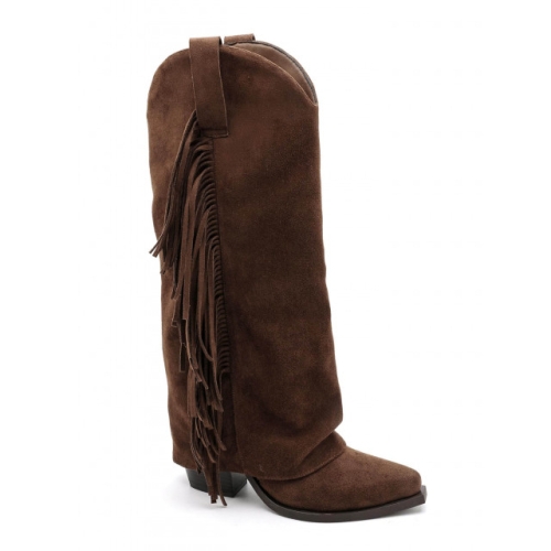 Каубойски ботуши в кафяв цвят- Klara Brown 11466