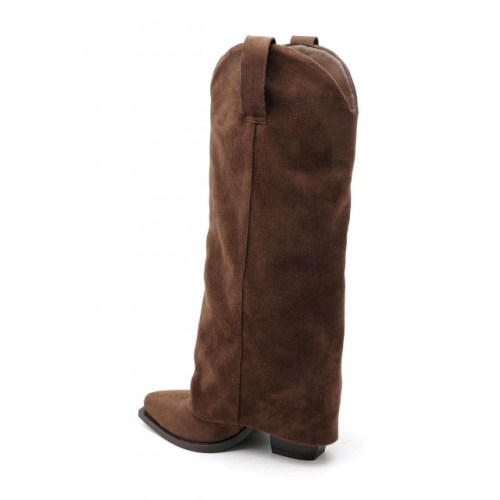 Каубойски ботуши в кафяв цвят- Klara Brown 11466