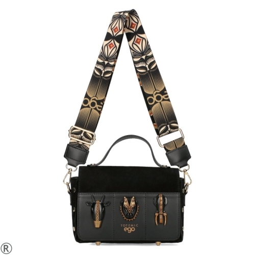 Черни каубойски ботуши от велур- Amanda Black 11181