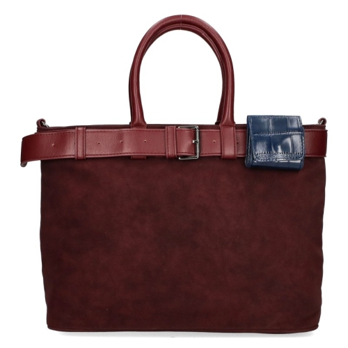 Дамски ботуши цвят бордо на удобен ток- Eliza Bulgaria 11486