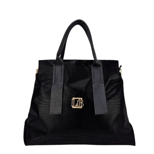 Голяма черна чанта с дълга дръжка- Laura Biaggi 11493