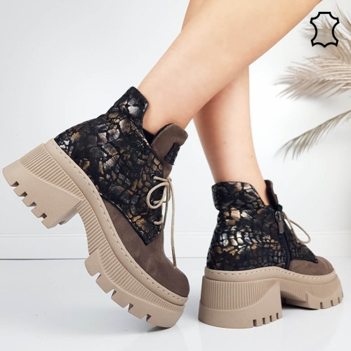 Дамски боти от естествена кожа- Daris 11496