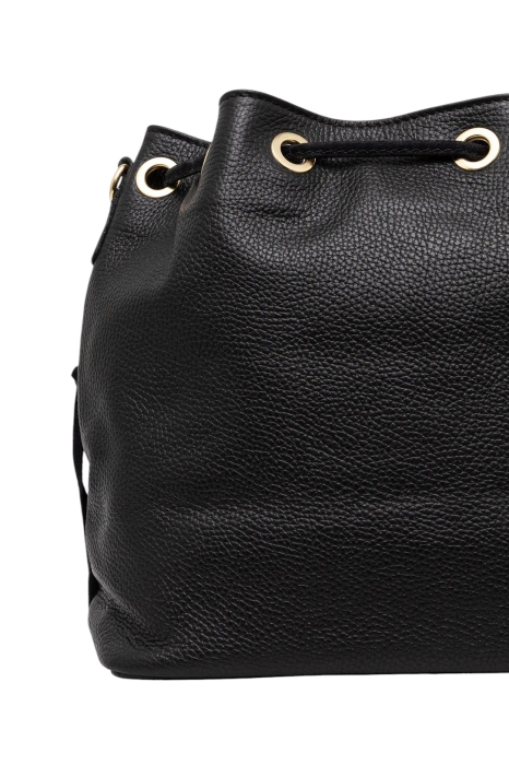 Черна чанта от естествен велур и кожа- Jaklin Black 11514