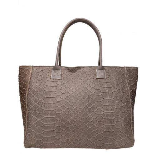 Чанта от естествена кожа в цят пудра- Frea 11530