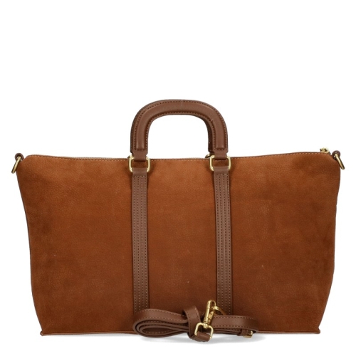 Чанта с дълга дръжка от кафяв велур- Karmen Brown 11459