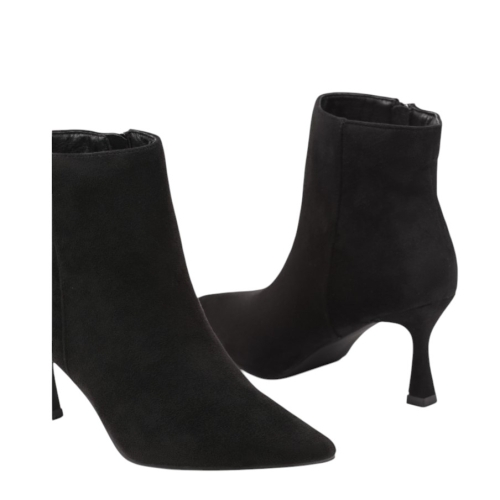 Елегантни велурени боти в черен цвят- Sindi Black 11541