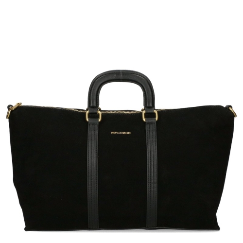 Елегантни велурени обувки с ефектен ток с камъни- Arina Black 11542