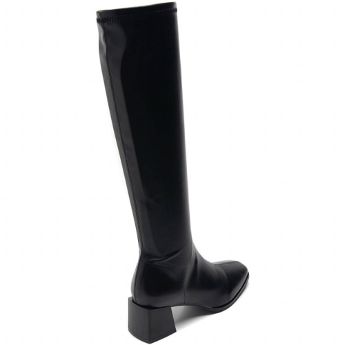 Черни ботуши на среден широк ток- Darena Black 11550