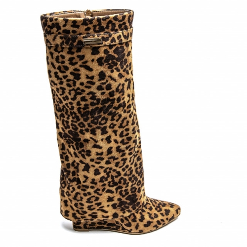 Леопардови ботуши на платформа- Sintia 11566