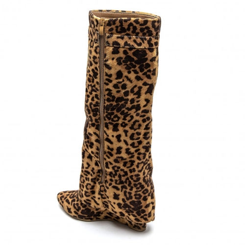 Леопардови ботуши на платформа- Sintia 11566