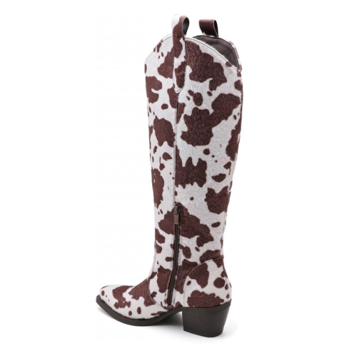 Каубойски ботуши с кравешки принт- Anabel 11571