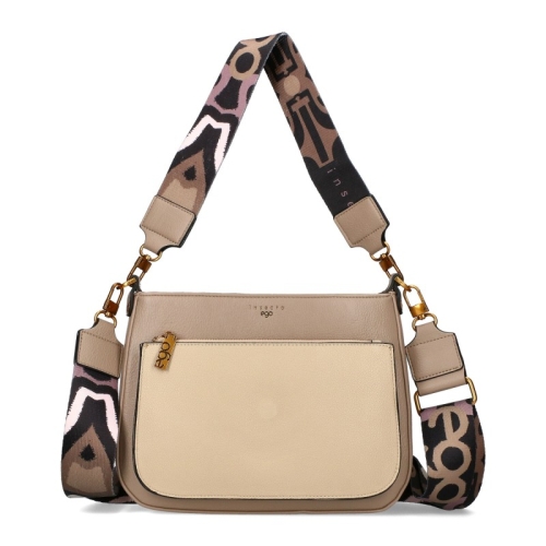 Бежова чанта с два сменяеми капака и дълга дръжка- EGO Beige 11581