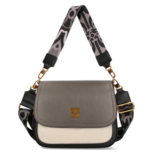 Сива чанта с два сменяеми капака и дълга дръжка- EGO Grey 11581