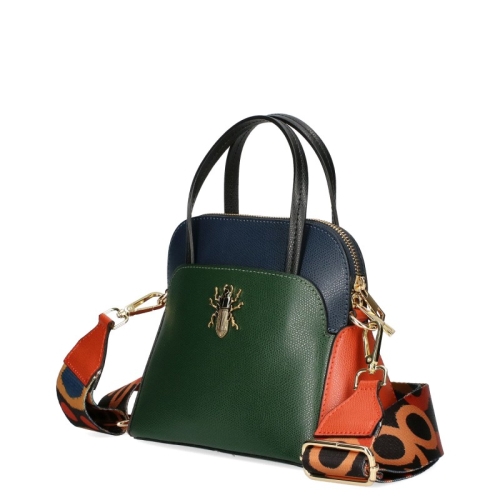 Чанта от естествена кожа с две лица- EGO Green 11588