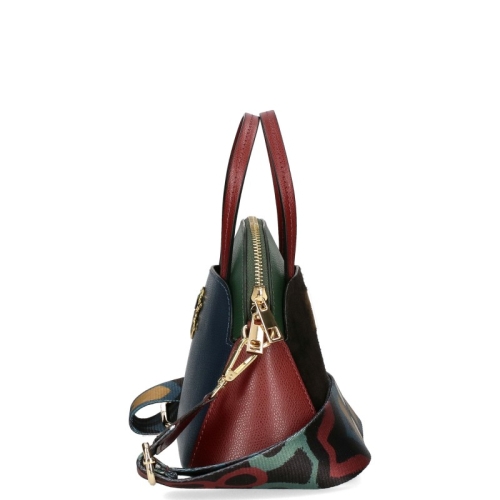 Синя чанта от естествена кожа с две лица- EGO Blue 11588