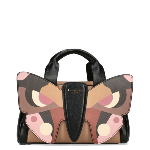 Бежова чанта с две отделения и пеперуда- EGO Butterfly Beige 11601