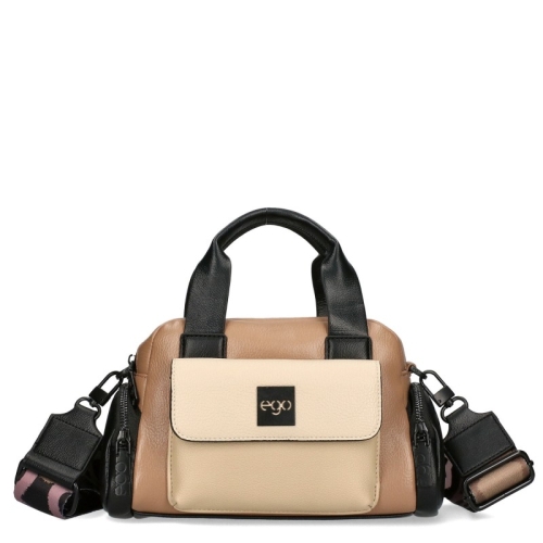 Бежова чанта с две отделения и пеперуда- EGO Butterfly Beige 11601