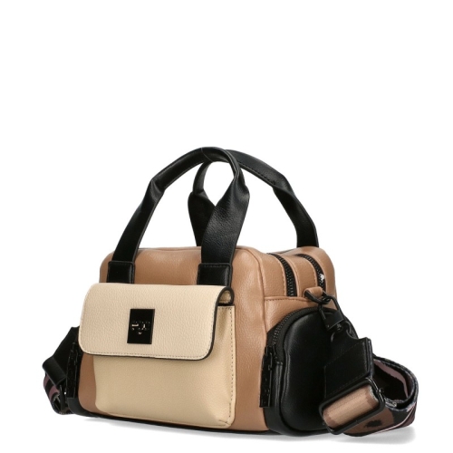 Бежова чанта с две отделения и пеперуда- EGO Butterfly Beige 11601