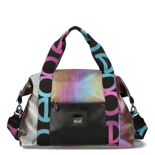 Голяма дамска чанта-сак в цвят хамелион- EGO 11603