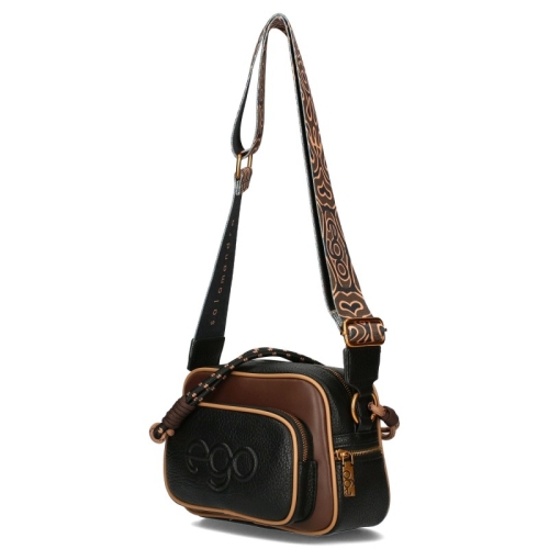 Кафява чанта с две отделения и дълга дръжка- EGO Brown 11604