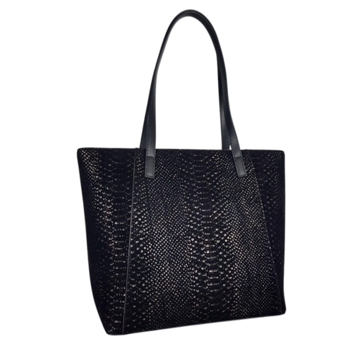 Голяма черна чанта с дълги дръжки- Duki&Daso 11639