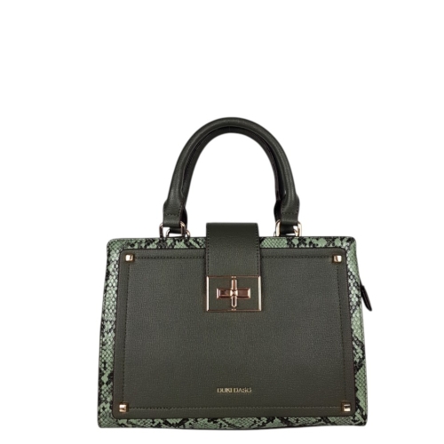 Зелена дамска чанта с две отделения- Duki&Daso 11643