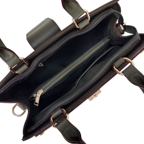 Зелена дамска чанта с две отделения- Duki&Daso 11643