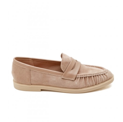 Бежови дамски мокасини- Klara Beige 11658