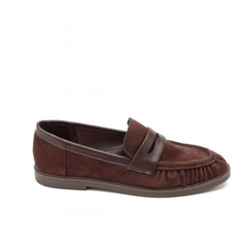 Кафяви дамски мокасини- Klara Brown 11659